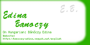 edina banoczy business card